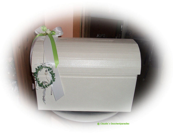 Briefbox weiß-grün