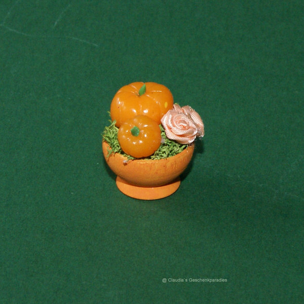 Miniatur Kürbisschale orange