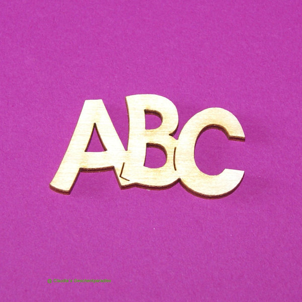 Holz Schriftzug ABC 5 cm