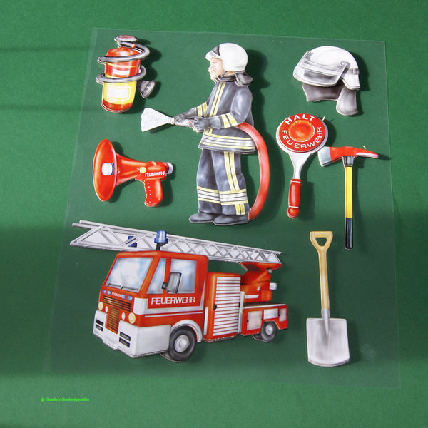 XXL 3-D Sticker Feuerwehr