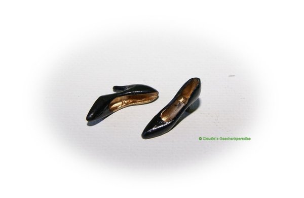 Miniatur Schuhe Paar schwarz