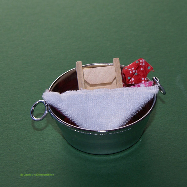 Miniatur Waschbrett im Zuber