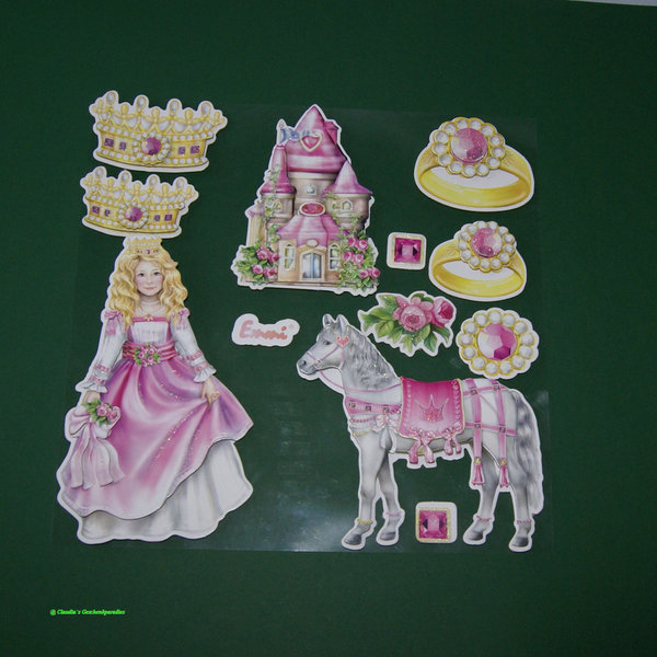 XXL 3-D Sticker Prinzessin II