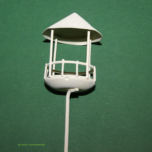 Miniatur Vogelhaus weiss