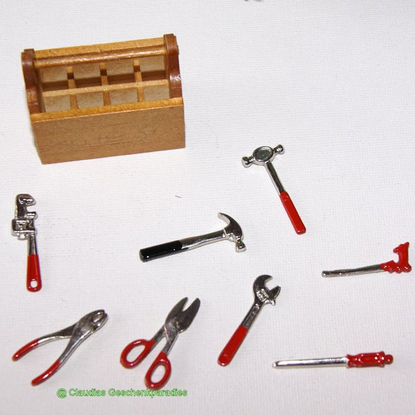 Miniatur Werkzeugkasten 9-tlg.