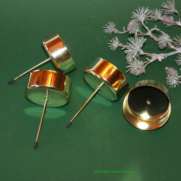 Adventskranzstecker gold Set (4 Stück)