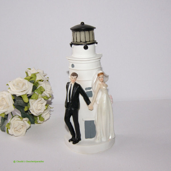 Brautpaar mit Leuchtturm