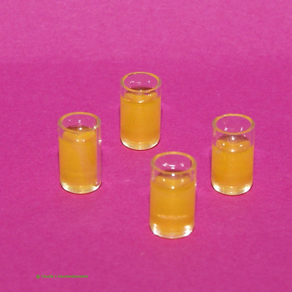 Miniatur Orangensaft Gläser 4-tlg.