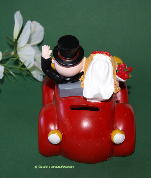 Hochzeit Auto rot 15 cm