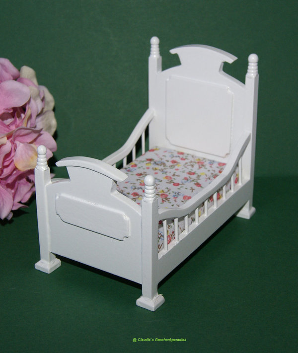 Miniatur Kinderbett weiß
