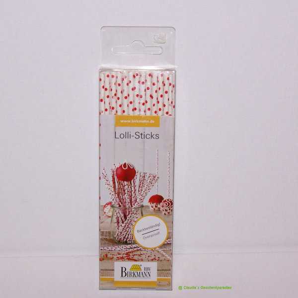 Lolli-Sticks weiß-rot (48 St.)