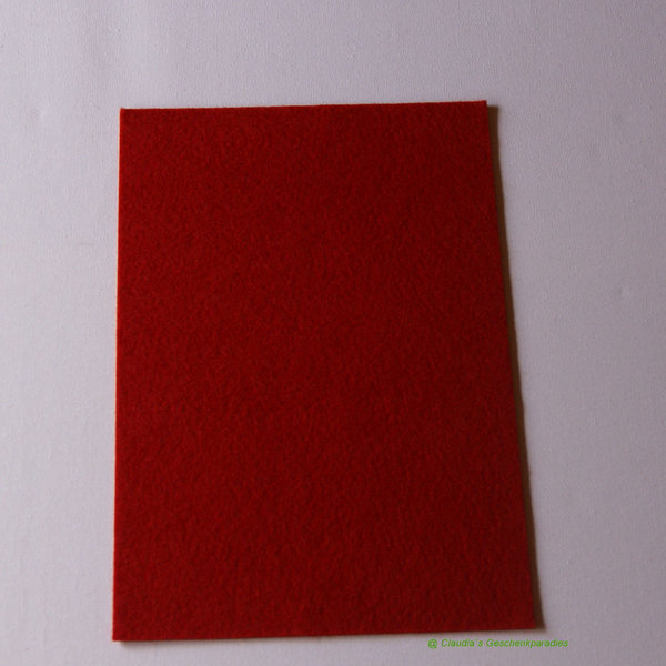 Filzplatte 2 mm rot 20 x 30 cm
