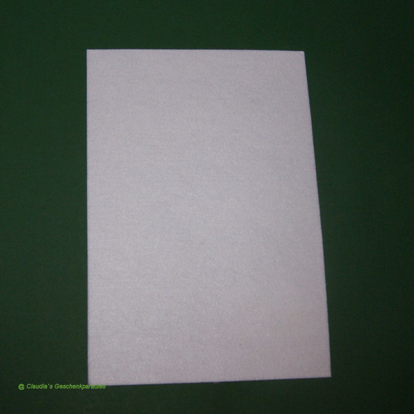 Filzplatte 2 mm weiß 20 x 30 cm