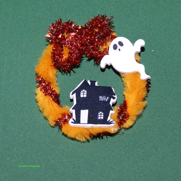 Miniatur Türkranz Halloween Haus