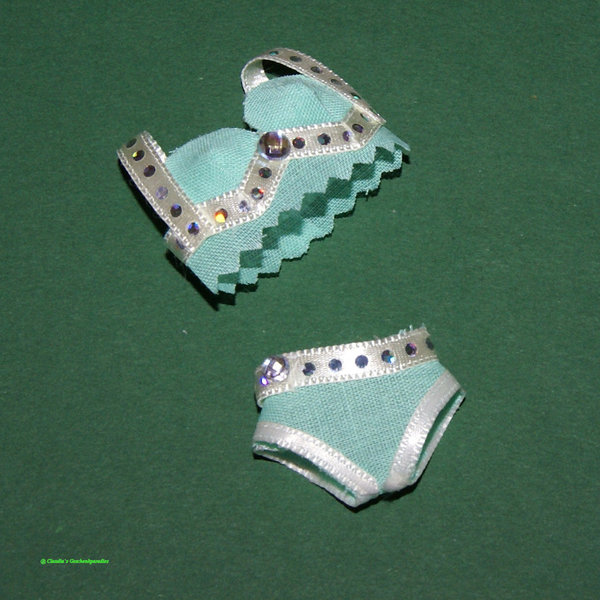 Miniatur Unterwäsche Set mint