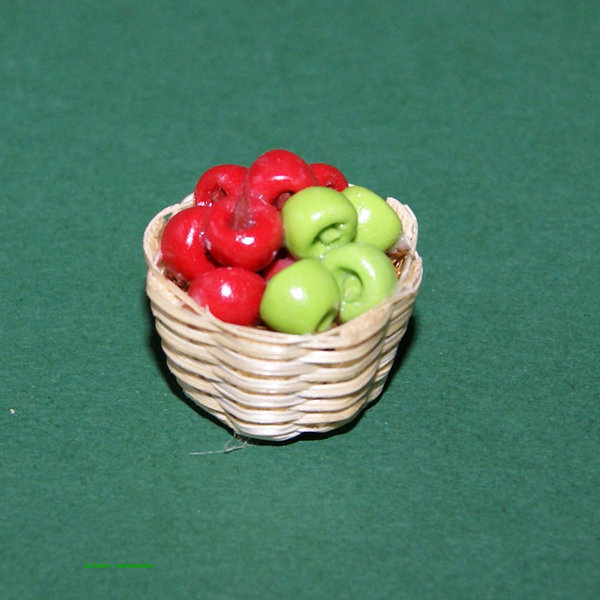Miniatur Korb Äpfel