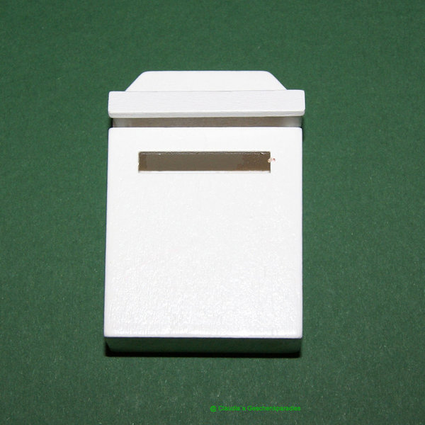 Miniatur Briefkasten Holz weiß