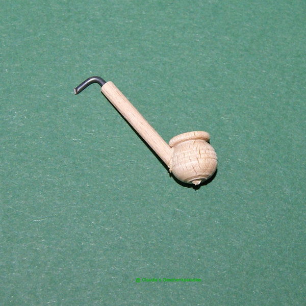 Miniatur Pfeife Holz natur 3 cm