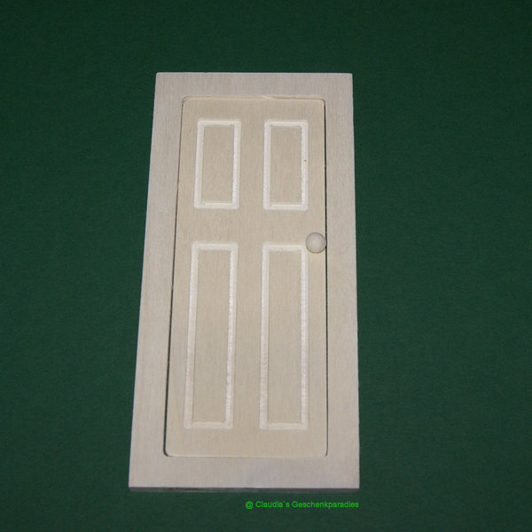 Miniatur Tür Holz natur 80 mm x 177 mm