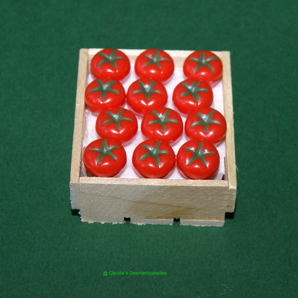 Miniatur Kiste Tomaten