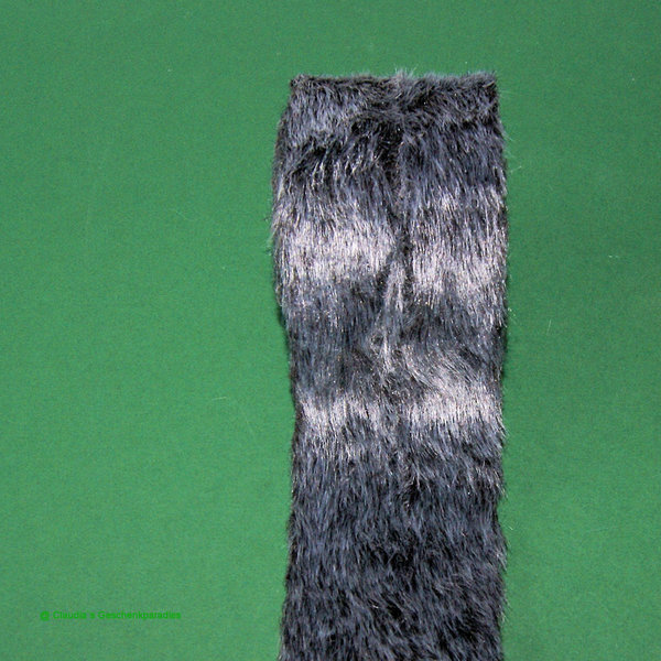 Kunstfell-Band grau, 6 cm x 1,5 m