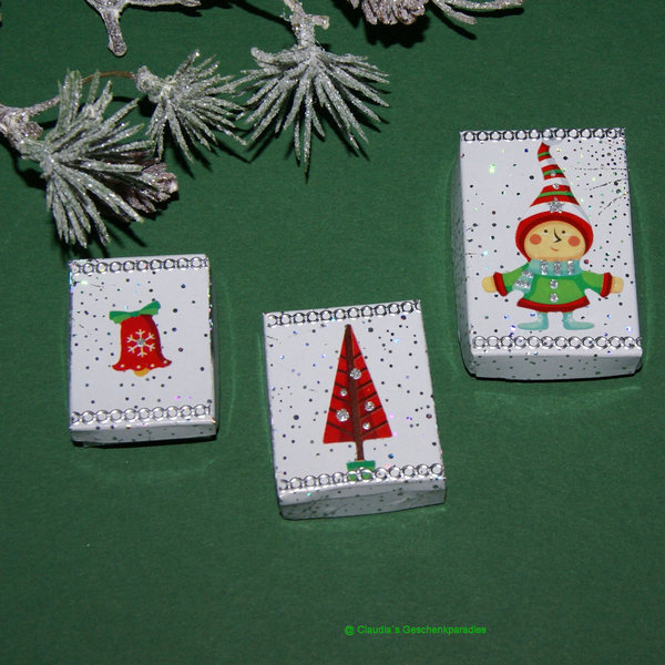 Miniatur Schachtelset Weihnachten 3-teilig